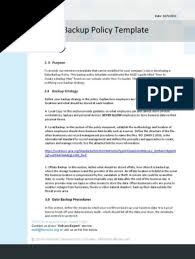This is a must for a firm to think about. Backup Policy Template Pdf Backup Authentication