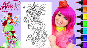 Welcome to our popular coloring pages site. Coloring Winx Club Aisha Harmonix Fairy Coloring Page Prismacolor Markers Kimmi The Clown Youtube
