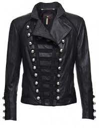 Women S Military Style Biker Leather Jacket 180 Military Fashion Military Jacket Women Leather Jackets Women
