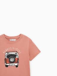 Karavan Baskili T Shirt Baskili T Shirt Erkek Cocuk 5 14 Yas Cocuk Zara Turkiye Vans T Shirt Shirts T Shirt