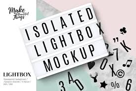 Isolated Cinema Lightbox Mockup Stationery Mockup Psd Mockup Free Psd