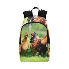 Chickens On Traditional Free Range Poultry Casual Daypack Travel Bag School Backpacks Daypack Travel Daypack