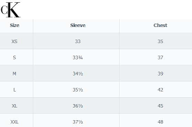 Ck Size Chart Summit Express