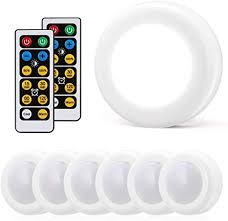 Amazon Com Lohas Wireless Led Puck Lights Battery Powered Lights With Remote Control Led Under Cabinet Lighting Under Counter Lighting For 3 Color Changing Light Bulb Cool White Daylight Soft White 6 Pack Home Improvement