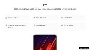 ZTE Nubia Red Magic 6R 5G Satndard ...