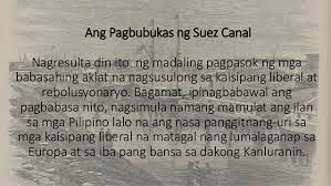 Ap5 unit 4 aralin 15 pagbubukas ng suez canal. Ang Pagbubukas Ng Suez Canal The Opening Of Suez Canal