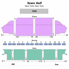 the town hall seating chart theatre in new york