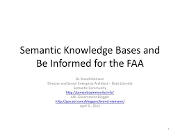 Ppt Semantic Knowledge Bases And Be Informed For The Faa