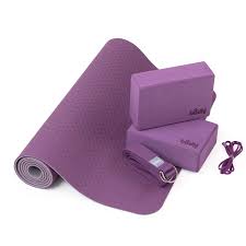Kit De Yoga Flow 1 Tapis De Yoga En Tpe 2 Briques De Yoga En Eva Caoutchouc Mousse 1 Ceinture De Yoga En Coton Kit De Yoga Tapis Yoga Yoga Flow Yoga