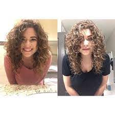 Second Day Hair Comparison On The Left Is Air Drying And On The Right Is Drying With A Diffuser On Second Day Hairstyles Low Porosity Wavy Hair Hair Porosity
