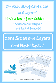 All dimensions shown are in inches. Card Sizes And Layers