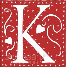 Thus, the preschool alphabet book was born and we have enjoyed creating crafts for each of the letters since. Hearts Large Letter K White On Red Background Swirly Hearts Letter K Lettering Heart Font