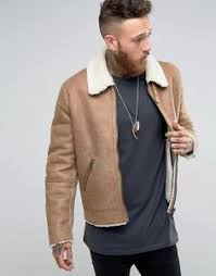 Asos faux shearling biker jacket. 9 Faux Shearling Ideas Shearling Leather Jacket Men Jackets