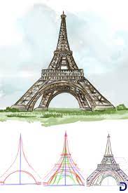 Comment dessiner la Tour Eiffel | Coloriage tour eiffel, Tour eiffel dessin,  Tour eiffel