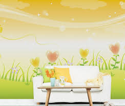 Heart Shaped Flower Design Wall Paper Murals Warm Color Painting Wallpapers For Walls Buy 3d Wall Murals Wallpapers Wallpaper For Walls Product On Alibaba Com They can be chosen depending on the aura and ambiance of the space where they are to be displayed.