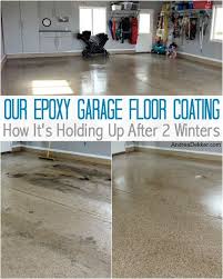 Our Epoxy Garage Floor Coating How It S Holding Up After 2 Winters Andrea Dekker Epoxy Garage Floor Coating Garage Floor Epoxy Garage Floor Coatings