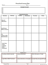 Weekly Preschool Lesson Plan Template | Teacherplanet.com