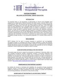 The purposes of education 31 may, 1999 4 the consultation questions this consultation paper is based on in your view, what are the strengths and weaknesses of each approach? Inclusive Education Position Paper To Revise Lhcm08 Inclusion Education Occupational Therapy