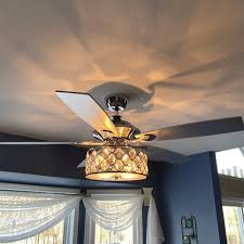 A chandelier ceiling fan adds function and glamourous style; Gold Flamingo 52 Haley 5 Blade Crystal Ceiling Fan With Remote Control Reviews Wayfair