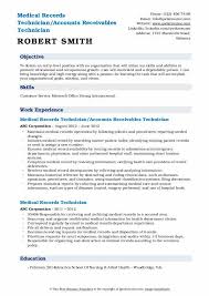 Medical Records Technician Resume Samples Qwikresume