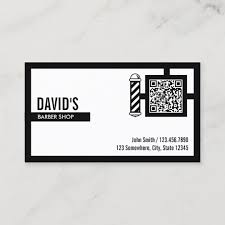 Free barber business card templates online by designhill. Barber Bold Border Qr Code Barbershop Business Card Zazzle Co Uk