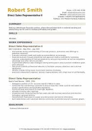 Three year university degree preferred or equivalent experience. Direct Sales Representative Resume Samples Qwikresume