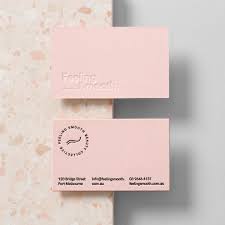 Identity For Feelingsmooth Playing On Texture With Blind Embossing And Letterpress Graphic Design Business Card Embossed Business Cards Business Cards Layout