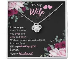 Sexy, romantic gifts for your special someone this valentines day. Romantic Message Card Jewelry From Husband Birthday Gift To Wife From Husband Anniversary Valentine Gift To Wife I Choose You Necklace Weddings Pendants
