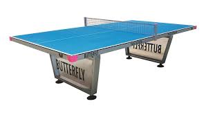 It comes as two table halves that fold independently, a free accessory pack with 2 bats and 3 balls. Butterfly Park Outdoor Table Tennis Table Suitable For Schools