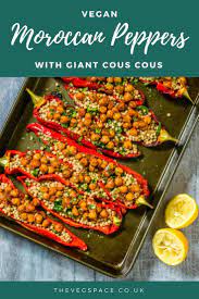These Vegan Moroccan Stuffed Peppers Taste Even Better Than They Look Vegan Plantbased Thevegspace Co Uk Vegan Appetizers Recipes Stuffed Peppers Recipes
