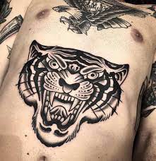 They can look whimsical and cartoonish, or elegant and mysterious. 60 American Traditional Tiger Tattoo Ideas