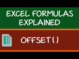 How To Use Excel Offset Function Examples Video Excel Tutorials Excel Formula Excel Spreadsheets