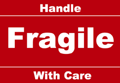 This printable sign warns that this item is fragile. Printable Shipping Fragile Labels