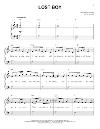 They can be simple or complicated, but even beginner piano chords can create fun and exciting music. Lost Boy Sheet Music Ruth B Easy Piano