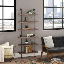 Shop stairway white ladder bookcase. Industrial Lodge Home Charter 78 5 H X 31 5 W Iron Bookcase Reviews Wayfair