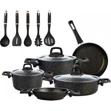 Karaca silver stone bio metal kulplu 7 parça granit tencere seti. Karaca Biogranit Blackgold 13 Parca Tencere Seti Fiyati