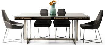 The apartment design in neutral colors is strict yet delightful. Casa Padrino Luxury Dining Room Set Black Gray Silver 1 Dining Table 6 Dining Chairs Luxury Dining Room Furniture