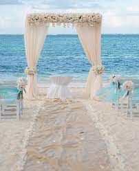 Simple Elegant Wedding Decoration Decor Ideas For Reception Decor Decoration Elegant Ideas Recep Caribbean Beach Wedding Beach Wedding Arch Wedding Arch