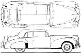 The Lincoln Continental Is A Concepts Car Blueprints Car Papercraft Car Prints