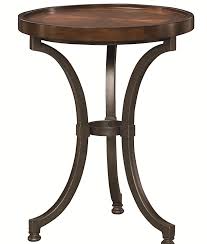 And after choosing an accent table you can personalize your space even more with a matching rug. Hammary Barrow Ha15103 Round Chairside Table With Metal Base Upper Room Home Furnishings End Table