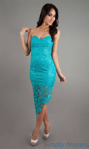 Short Lace Strapless Dress Cocktail Dress Lace Homecoming Dresses Hoco Dresses
