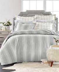 Duvets are a great way to not just protect your bedding, but also switch up your space. Martha Stewart Collection Modern Stripe Flannel King Duvet Cover Created For Macys Reviews Duvet Covers Sets Bed Bath Macy S