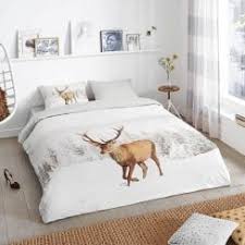 Good Morning Flanell Bettwasche Hirsch Ein Hirsch Reckt Vor Dem Schneebedeckten Winterwald Stolz Sein Geweih In Die Hohe Da Flanell Bettwasche Bettwasche Bett