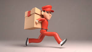 Spedizione Veloce Un Rendering 3d Di Un Corriere Che Si Affretta A  Consegnare Un Ordine A Un Cliente, Servizio Pacchi, Consegna Rapida, Pacco  Immagine di sfondo per il download gratuito