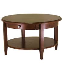 Drey round nesting coffee tables set of two. Winsome Concord Round Coffee Table With Drawer And Shelf Reviews Furniture Macy S