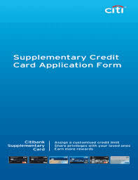 Effective from september 1, 2015,citibank credit cards will be collectively named as citi ® credit cards. Fillable Online Supplementary Credit Card Bapplicationb Form Citibank Fax Email Print Pdffiller