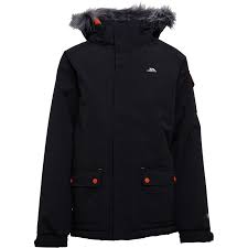 Trespass пуховик damen bettany dlx. Trespass Jungen Holsey Isoliert Wasserdicht Performance Jacke Schwarz