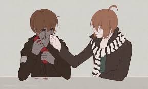 Eğlenmek isteyenleri kitabıma beklerim xd. When Liu Saw Jack Sitting Alone He Decided To Sit Next To Him Hoping They Could Have A Normal Conve Creepypasta Cute Creepypasta Characters Creepypasta Funny