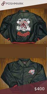 Nwt Avirex King Casino Edition Leather Jac In 2021 Leather Varsity Jackets Usa Outfit Leather Jacket Outfits