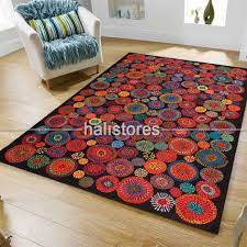 Siyah Baskili Hali Ln 27 Halistores Com Halilar Ortuler Hali